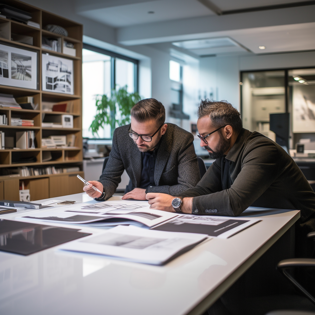 Kiingo_a_photograph_of_2_business_professionals_sitting_at_a_mo_ee51d3d9-5558-4ee8-8fb6-aadb02c64c09